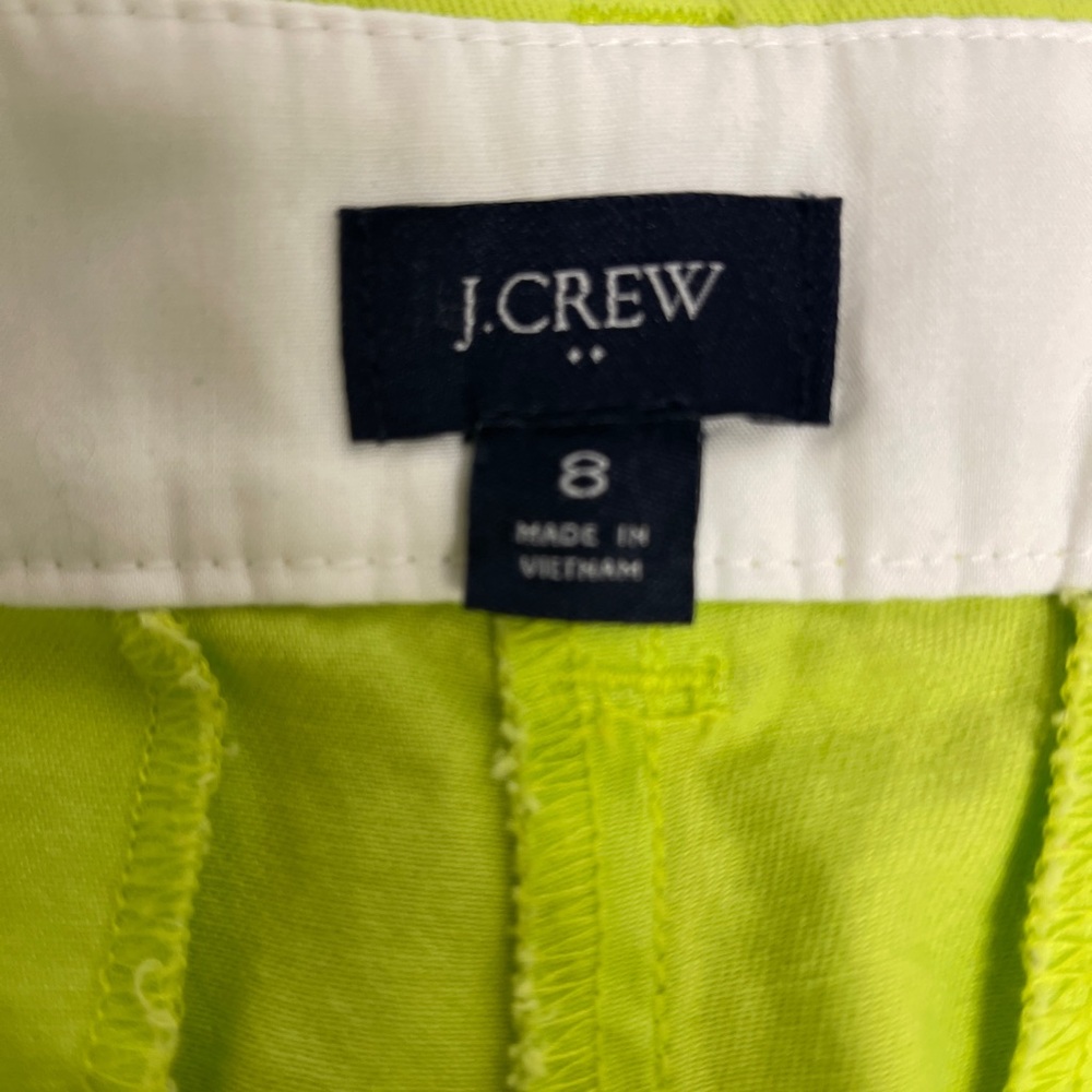 J. Crew Chino Shorts Women’s 8 Neon Green - Picture 3 of 8